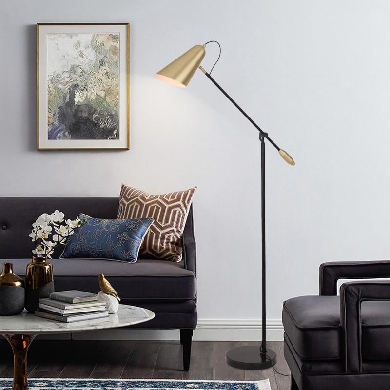 Somerild Deux | Modern Marble Base Floor Lamp - Home Cartel ®