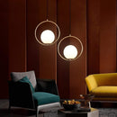 Tia | Brass and Frosted Glass Pendant Light - Home Cartel ®