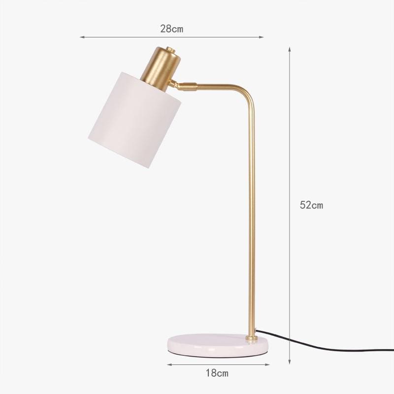 Riley | White x Marble Base Table Lamp - Home Cartel ®