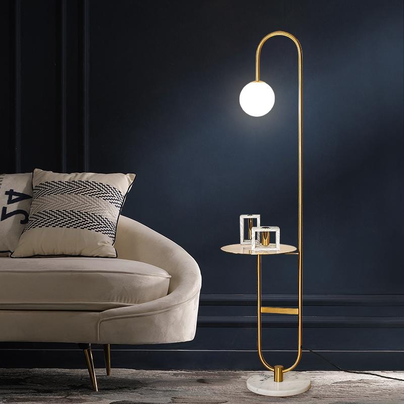 Smilla | Table Floor Lamp with Marble Base - Home Cartel ®