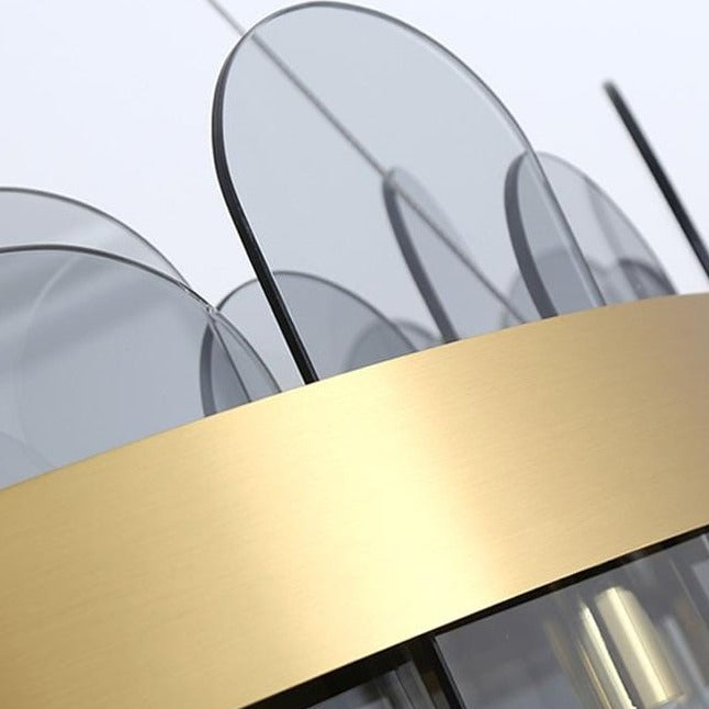 Soeren 100 | Luxe Glass Chandelier with Brass Detail
