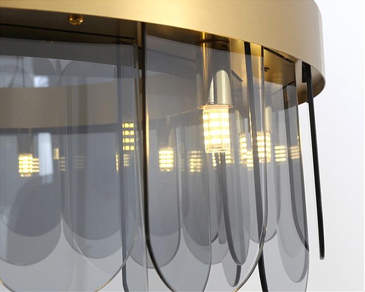Soeren 80 | Luxe Smoked Glass Chandelier with Brass Detail - Home Cartel ®