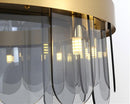 Soeren 80 | Luxe Smoked Glass Chandelier with Brass Detail