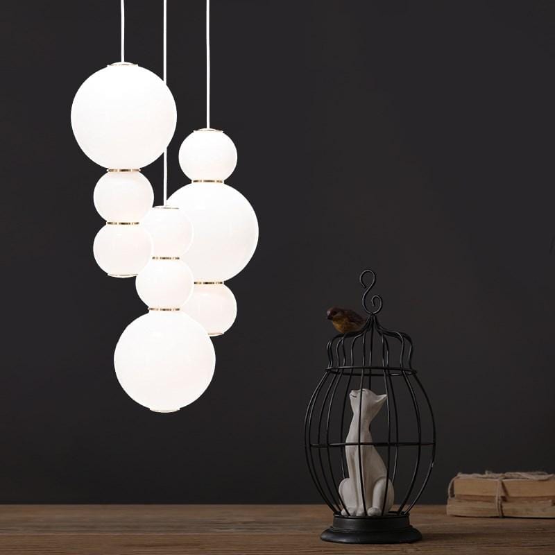 Iris A | Glass Sphere with Gold Details Pendant Light - Home Cartel ®