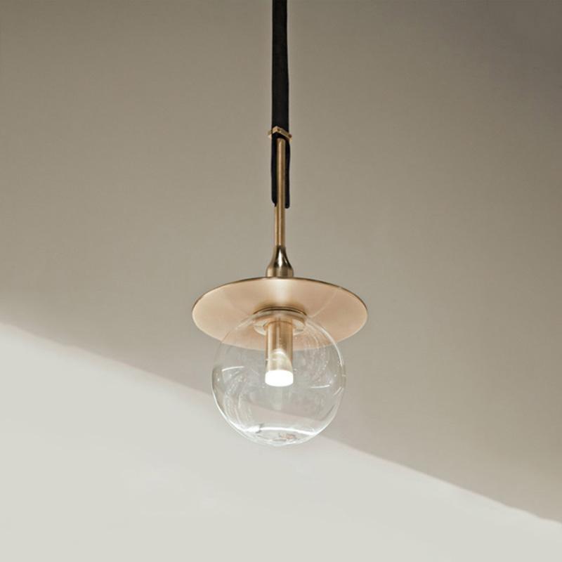 Thyra | Leather and Glass Modern Pendant Light - Home Cartel ®