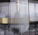 Soeren 80 | Luxe Smoked Glass Chandelier with Brass Detail