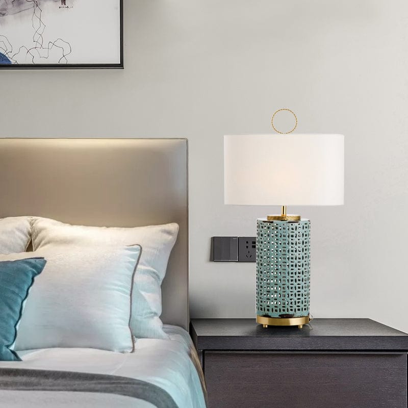 Sariah | Ceramic Table Lamp with Shade - Home Cartel ®