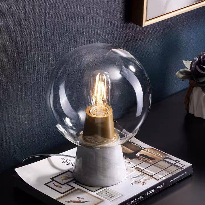 Ulrika | Marble & Glass Table Lamp