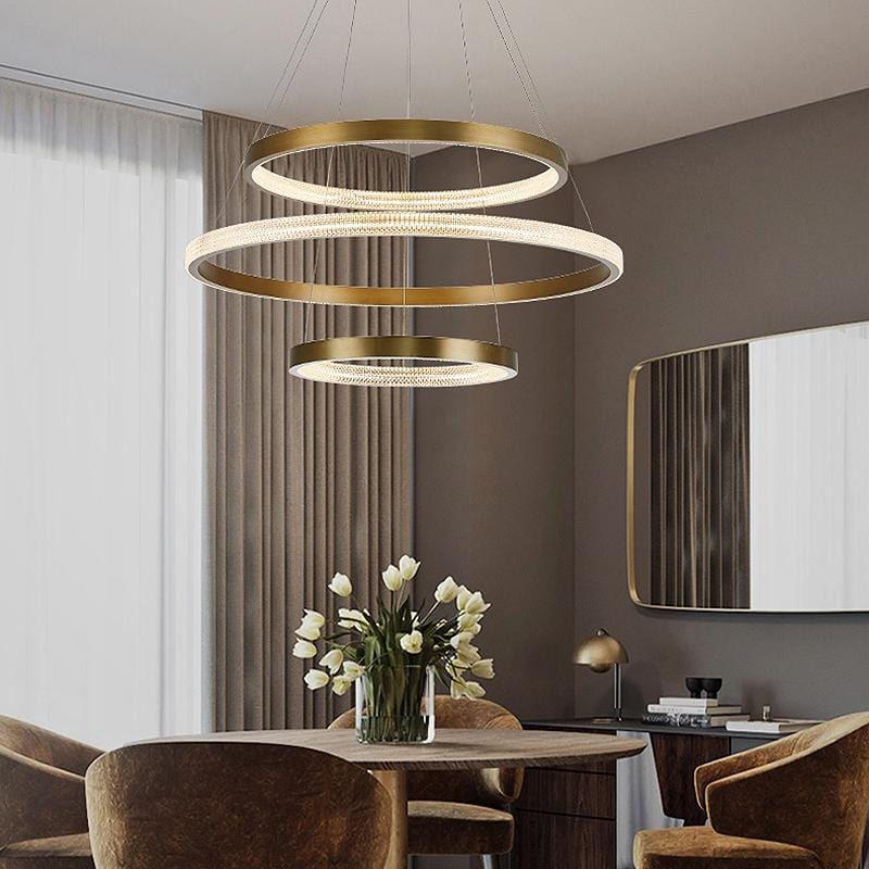 Hera Trio | Modern LED Chandelier with Crystal Details