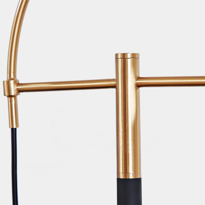 Synne | Glass with Brass Detail and Marble Base Floor Lamp - Home Cartel ®