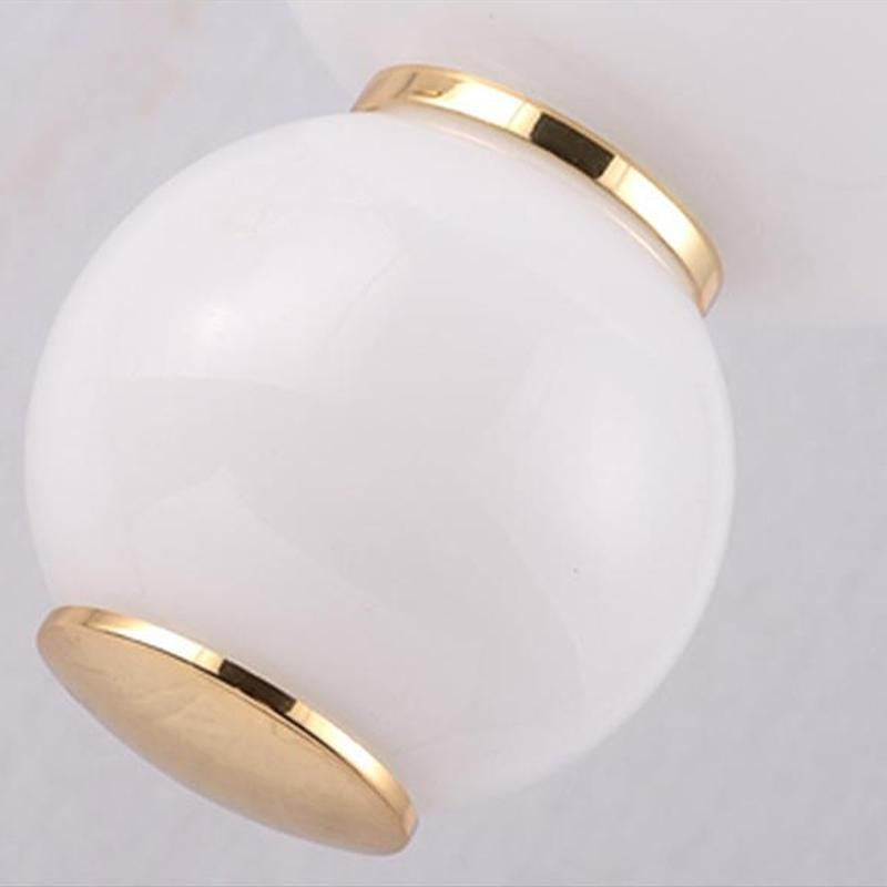 Iris B | Glass Sphere with Gold Details Pendant Light