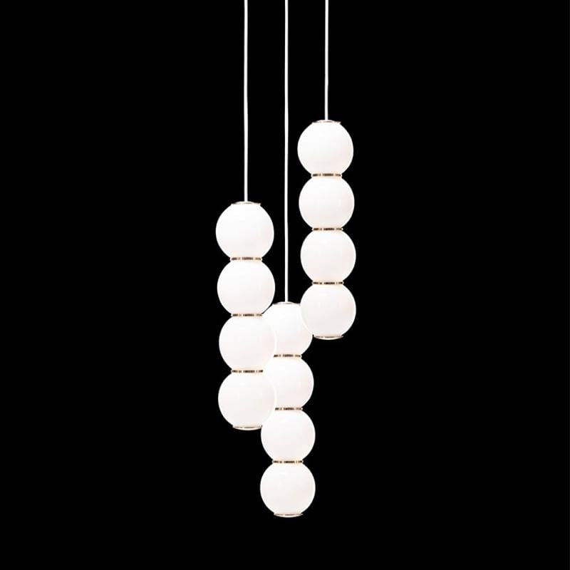 Iris Trois B | Glass Sphere with Gold Details Clustered Pendant Light - Home Cartel ®