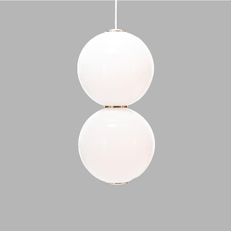 Iris E | Glass Sphere with Gold Details Pendant Light