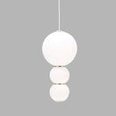 Iris C | Glass Sphere with Gold Details Pendant Light