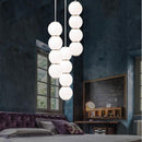 Iris Trois B | Glass Sphere with Gold Details Clustered Pendant Light
