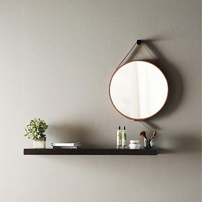 Bergen Leather Strap Mirror | 50cm - Home Cartel ®