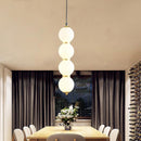Iris B | Glass Sphere with Gold Details Pendant Light