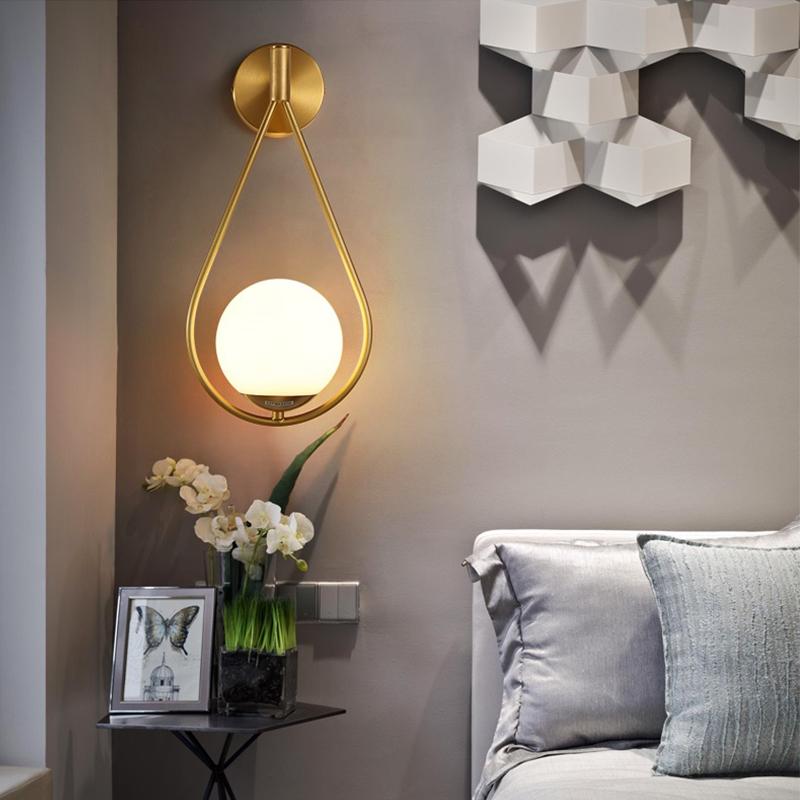 Geeta | Frosted Sphere Modern Wall Lamp