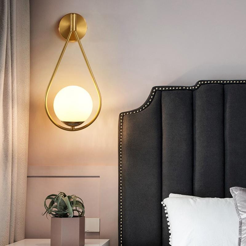 Geeta | Frosted Sphere Modern Wall Lamp - Home Cartel ®