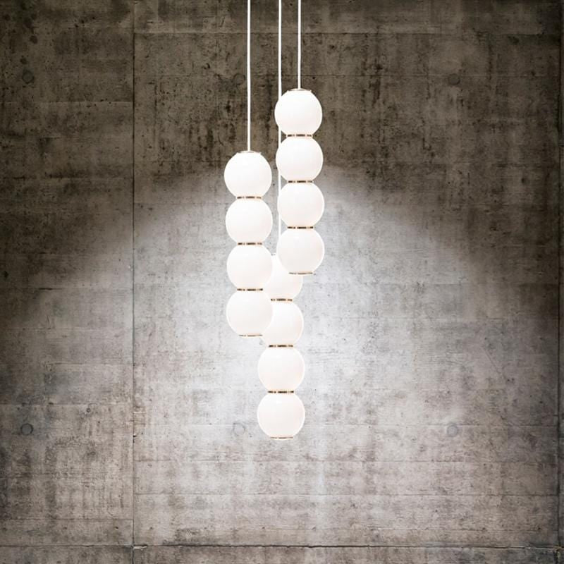 Iris Trois B | Glass Sphere with Gold Details Clustered Pendant Light - Home Cartel ®