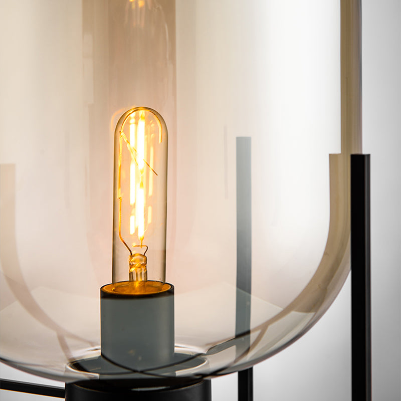Asmund | Amber Glass Floor Lamp