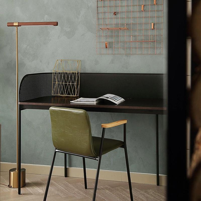 Halden | Wooden Finish Modern Floor Lamp