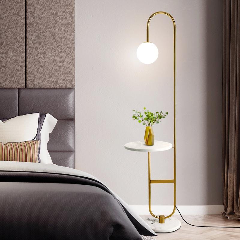 Smilla | Table Floor Lamp with Marble Base - Home Cartel ®