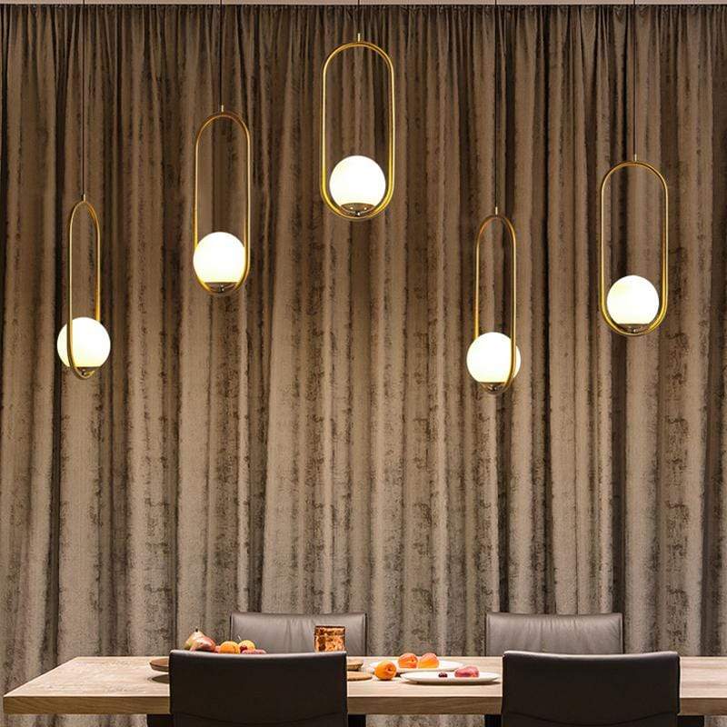 Tio | Brass and Frosted Glass Pendant Light - Home Cartel ®