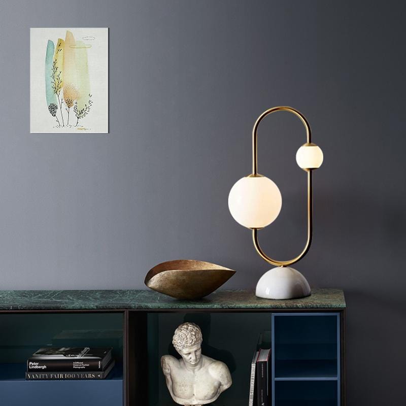 Norell | Glass Sphere Marble Table Lamp