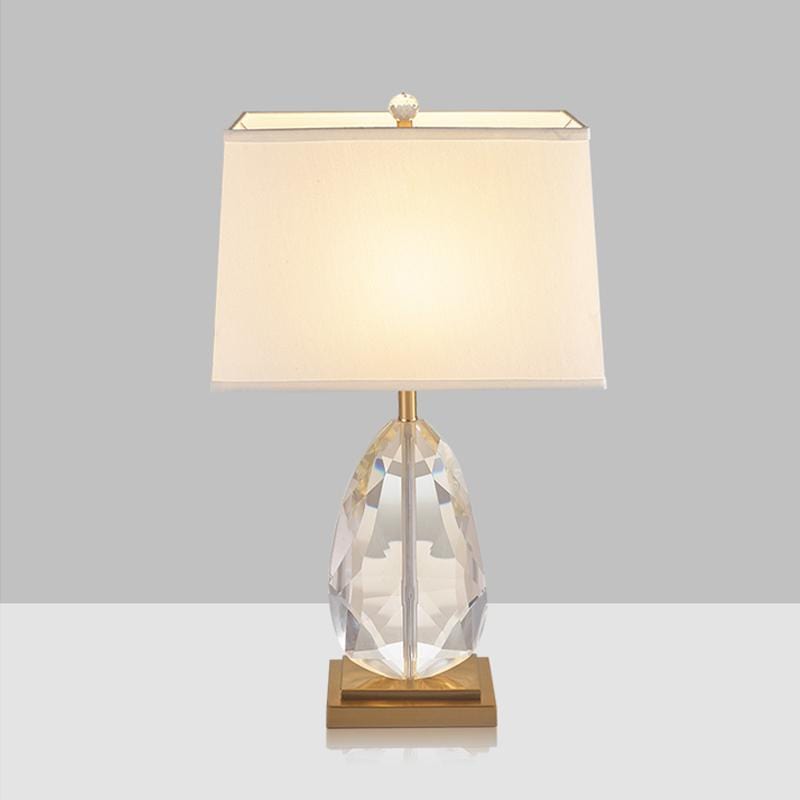 Kristinn | Bevelled Glass Base Table Lamp - Home Cartel ®
