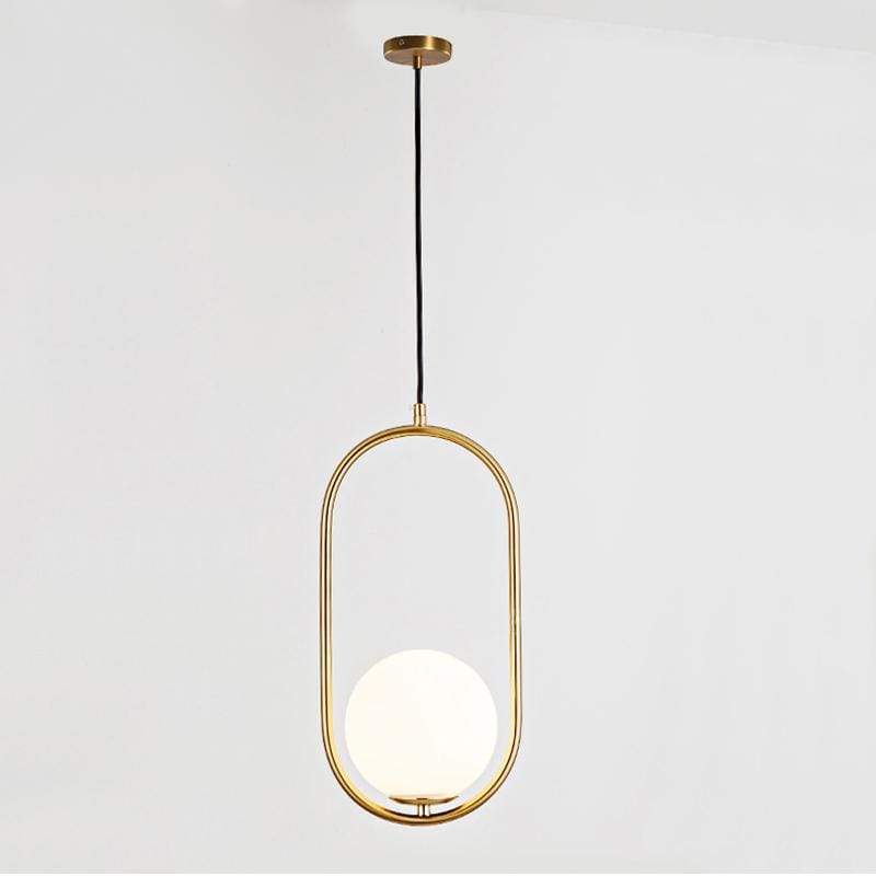 Tio | Brass and Frosted Glass Pendant Light - Home Cartel ®