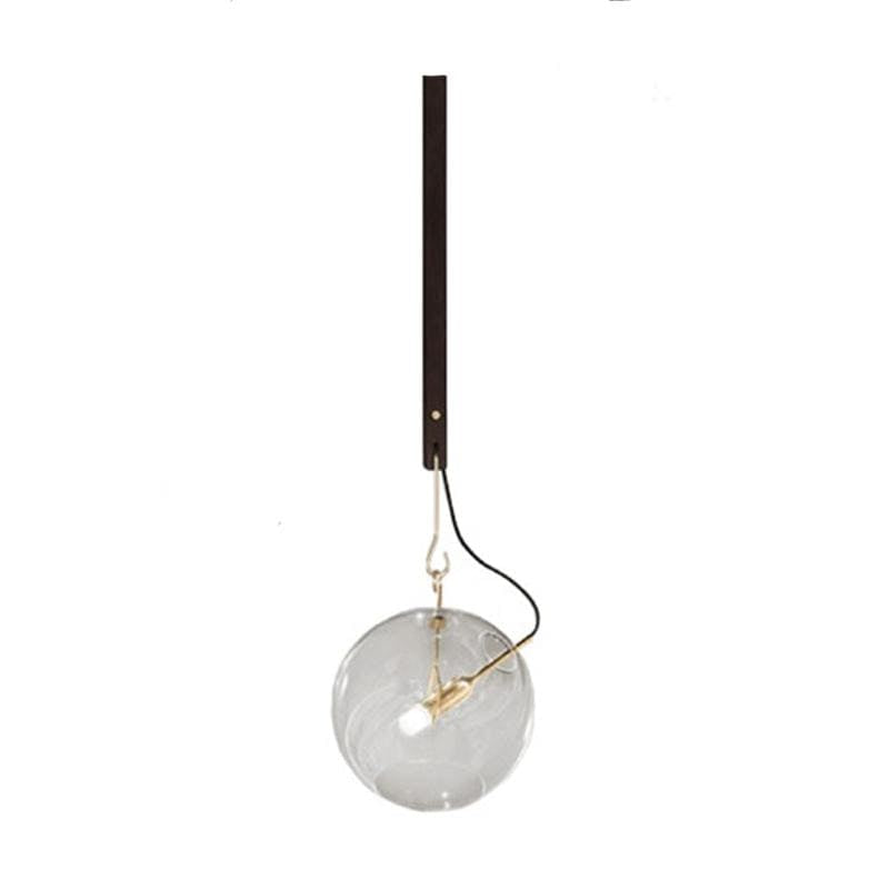 Thyra Mono | Leather and Glass Modern Pendant Light - Home Cartel ®