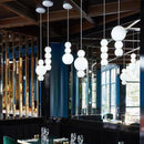 Iris C | Glass Sphere with Gold Details Pendant Light