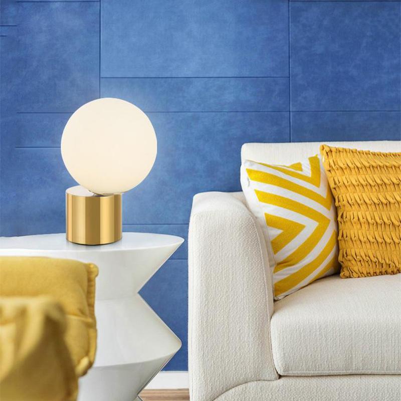 Elthine | Modern Table Lamp with Brass Base - Home Cartel ®