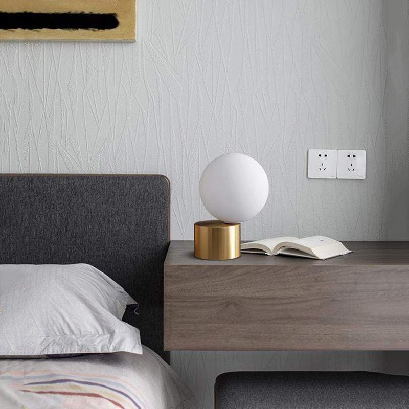 Elthine | Modern Table Lamp with Brass Base - Home Cartel ®