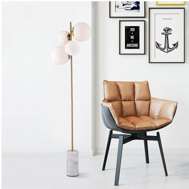 Trolloni | Glass Sphere and Marble Floor Lamp - Home Cartel ®