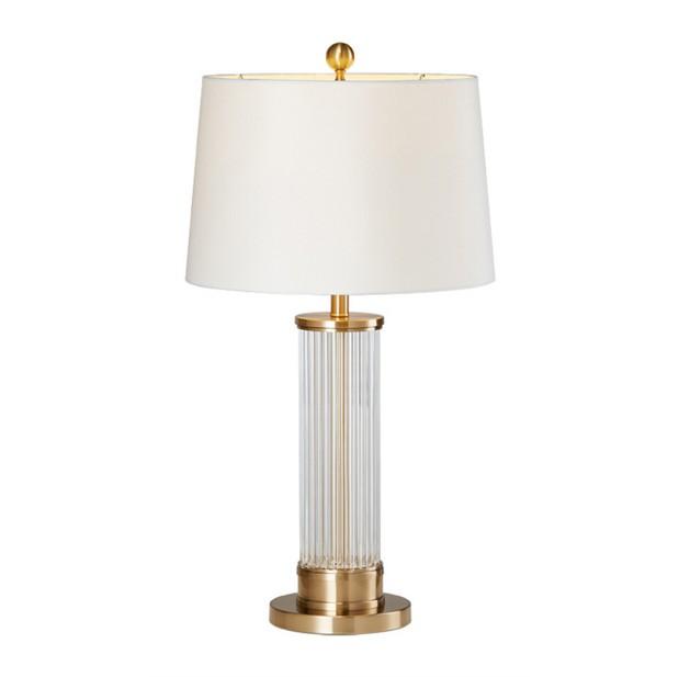 Tiril | Fluted Glass Base Table Lamp - Home Cartel ®
