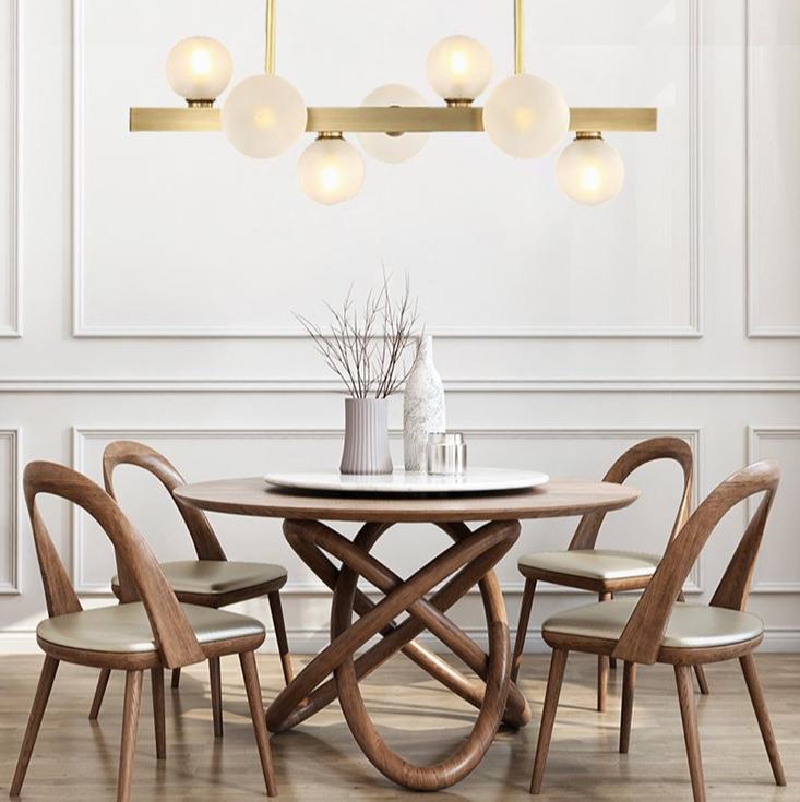 Mina 7 | Brass Modern Chandelier - Home Cartel ®