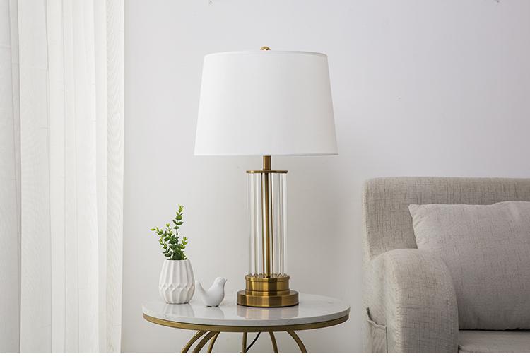 Tiril | Fluted Glass Base Table Lamp - Home Cartel ®