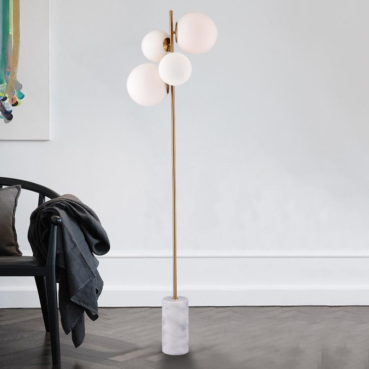Trolloni | Glass Sphere and Marble Floor Lamp - Home Cartel ®
