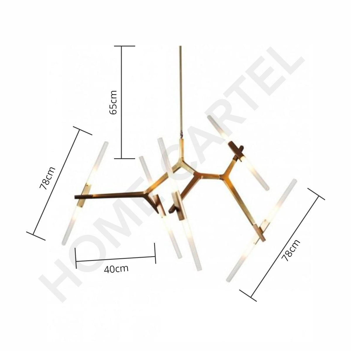 Vita 10 | Frosted Glass Chandelier - Home Cartel ®