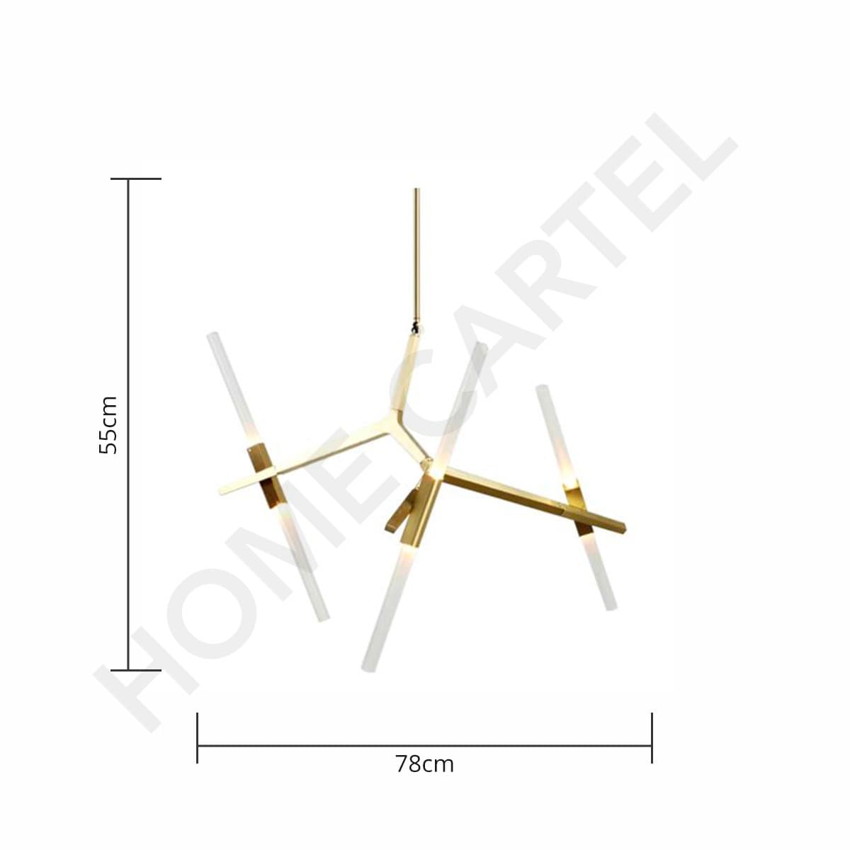 Vita 6 | Frosted Glass Chandelier - Home Cartel ®