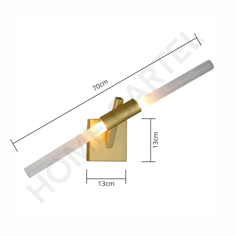 Vita Une | Gold w/ Frosted Glass Wall Sconce - Home Cartel ®