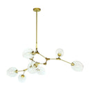 Vanja 7 A | Gold w/ Clear Glass Luxe Chandelier - Home Cartel ®