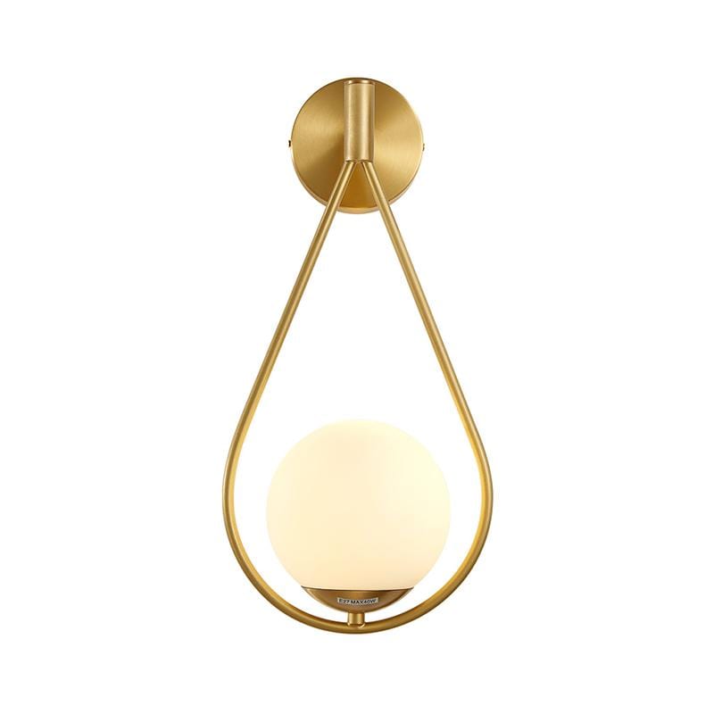 Geeta | Frosted Sphere Modern Wall Sconce