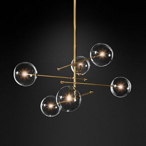 Dana 6 | Brass Modern Chandelier - Home Cartel ®