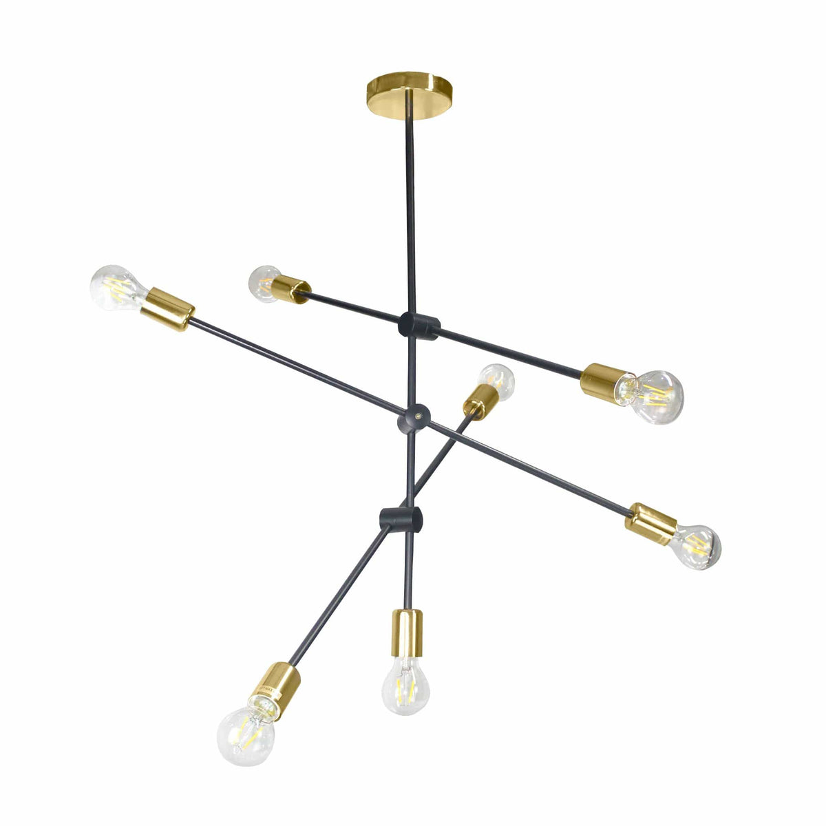 Helga 7 | Black & Gold Modern Mobile Chandelier - Home Cartel ®