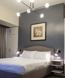 Nola 6 | Black w/ Frosted Glass Balls Modern Chandelier - Home Cartel ®