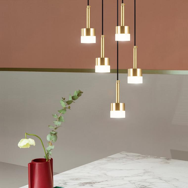 Paityn | Cluster of 5 Copper and Glass Chandelier