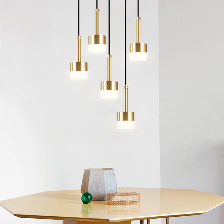 Paityn | Cluster of 5 Copper and Glass Chandelier